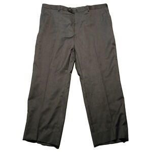 Pronto Uomo Platinum Dress Pants Mens 40x30 Dk Gray 100% Wool Flat Front